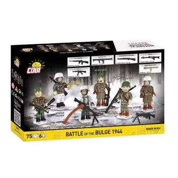 COBI Small Army Battle of the Bulge 1944 statybiniai blokeliai, 75 dalių, 1 JAV kareivio figūrėlė