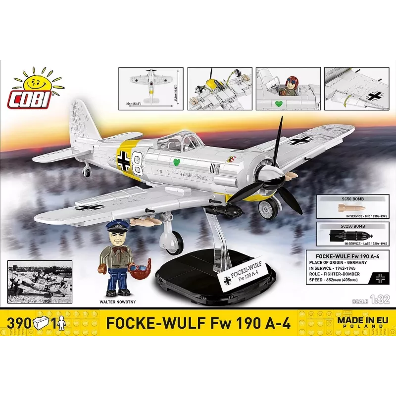 COBI Focke-Wulf Fw 190 A-4 kaladėlių lėktuvo modelis