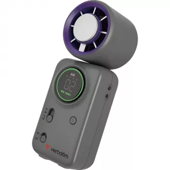 Verbatim Cool'n'Go Ice Touch Mini nešiojamasis ventiliatorius (violetinė/pilka)