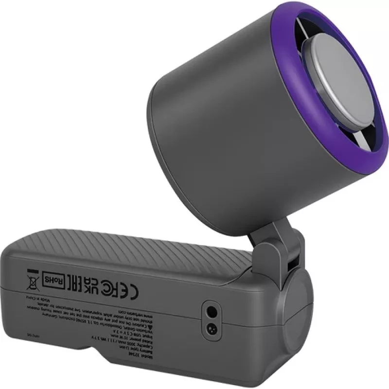 Verbatim Cool'n' Go Ice Touch Pro nešiojamas ventiliatorius pilkas/violetinis
