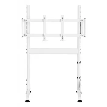 Oplite Nitrokart Monitor Stand V2 White - Plieninis pakėlimo stovas su integruotu kabelių valdymu, 15kg talpa