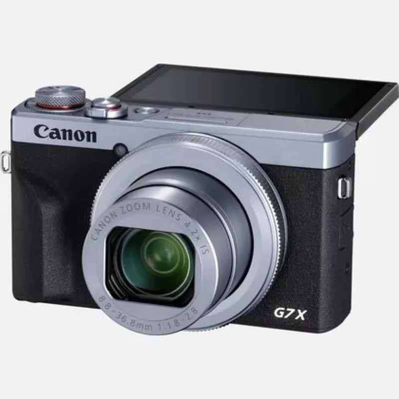 Canon PowerShot G7 X Mark III skaitmeninis fotoaparatas (20.1MP, 4.2x optinis priartinimas, 4K vaizdo įrašas, Wi-Fi/Bluetooth) – juodas