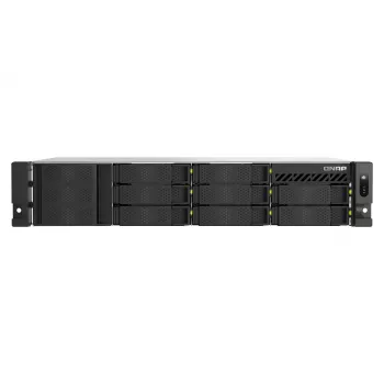 QNAP TS-H1065EU-RP 10 vietų stelažinis NAS su Intel Xeon D-1622, 16GB RAM, 2.5GbE, pertekliniu maitinimo šaltiniu
