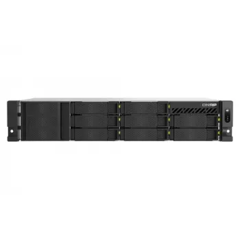 QNAP TS-H1065EU-RP 10 vietų stelažinis NAS su Intel Xeon D-1622, 16GB RAM, 2.5GbE, pertekliniu maitinimo šaltiniu