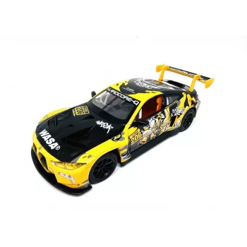 PULIO 1:24 BMW M4 GT3 liejinio modelio automobilis su šviesos ir garso efektais, inercine pavara, atidaromomis durimis