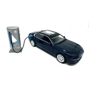 PULIO Auto MSZ 1/32 BMW i7 modelis su šviesomis ir garsu, liejamo metalo