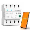 Qoltec 50976 išmanioji trijų fazių Wi-Fi relė 63A, DIN bėgiui, 3P+N, laikmatis, Tuya