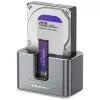Qoltec 2in1 HDD SSD dokavimo stotelė SATA M.2 NVMe su klonavimu, USB-C 3.2 Gen 2, 10Gbps, iki 28TB, aliuminio