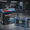 Qoltec 52668 protingas akumuliatoriaus įkroviklis 12V 10A su atkūrimo funkcija, skirtas AGM GEL LiFePO4