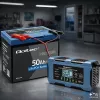 Qoltec 52669 Protingas 12V 6A akumuliatoriaus įkroviklis su atkūrimo funkcija, skirtas AGM GEL LiFePO4