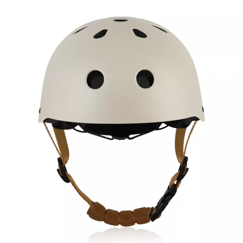 Lionelo LO-HELMET Beige Sand dviračio šalmas – In-Mold PC korpusas, 24 ventiliacijos kanalai, Headlock reguliavimas, CE EN 1078, dydis L 58-61 cm