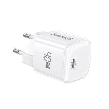 CRONG NEO GaN 40W USB-C PD 3.2 sieninis įkroviklis su AVS - baltas