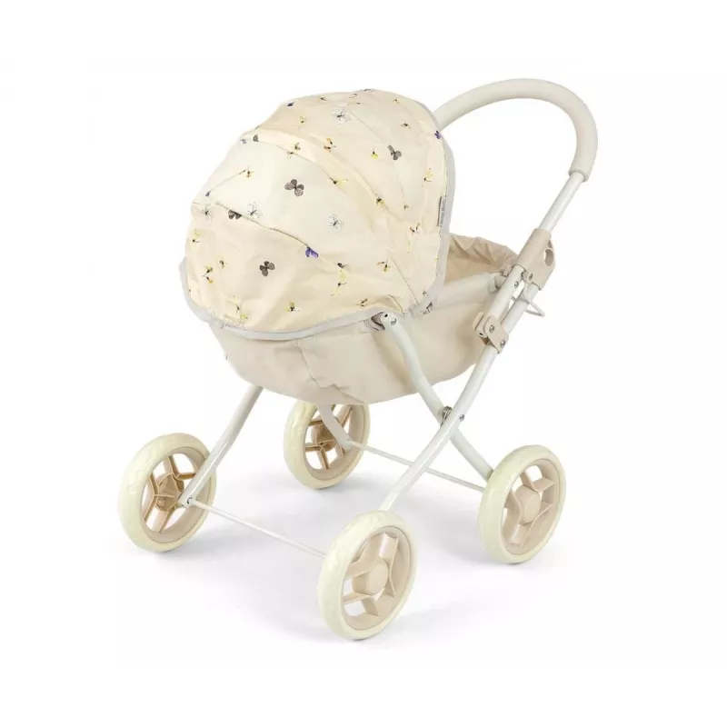MILLY MALLY lėlių vežimėlis Dori NATURE - natūrali mediena, klasikinio skandinaviško dizaino, lėlėms iki 45 cm, nuo 12 mėn.