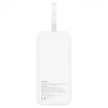 Savio BA-15 50000 mAh Power Bank, baltas