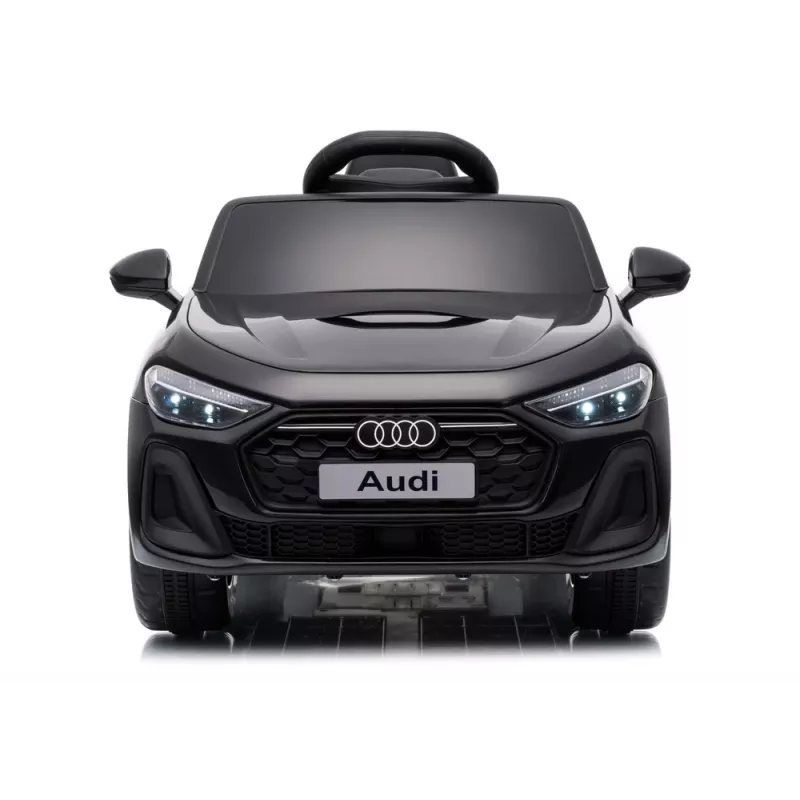 LEAN CARS Audi A5L HL788 juodas 12V elektrinis automobilis su tėvų nuotolinio valdymo pultu, LED žibintais, MP3, EVA putplasčio ratais, eko-odos sėdyne, 30 kg maksimali apkrova, vaikams nuo 3 iki 8 metų