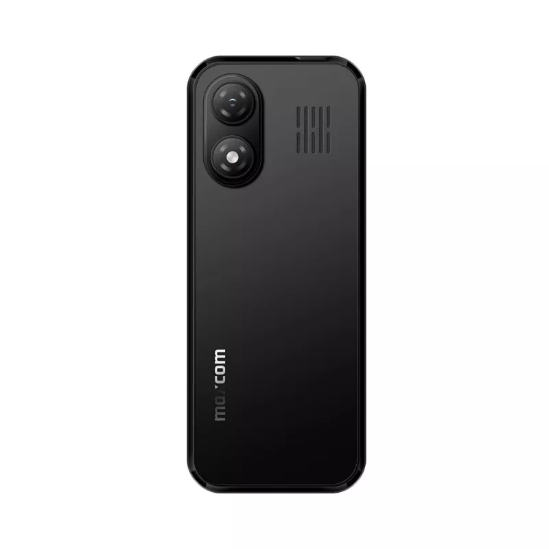 MAXCOM MM282 4G Dual SIM funkcionalus telefonas su 2,8 colio ekranu, KaiOS, 1400 mAh baterija, USB-C, Bluetooth 5.1, Wi-Fi Hotspot, 2 MP kamera, FM radiju, juodas