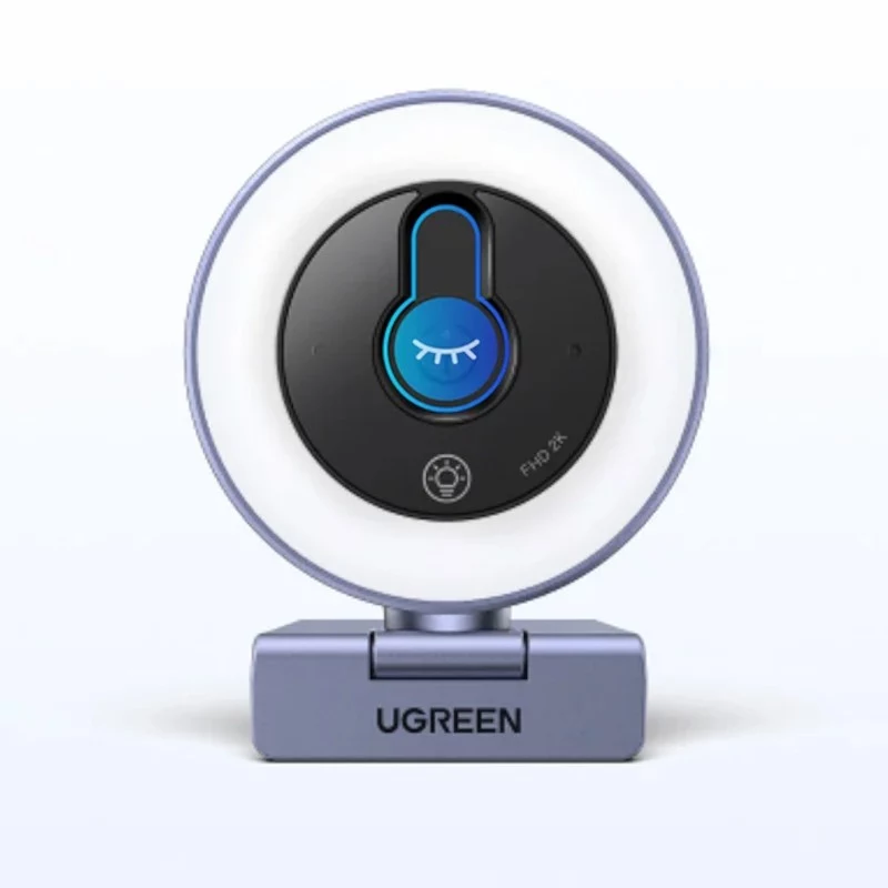 Ugreen CM910 internetinė kamera, 2K, 30 kadrų/s, LED apšvietimas, įmontuotas mikrofonas