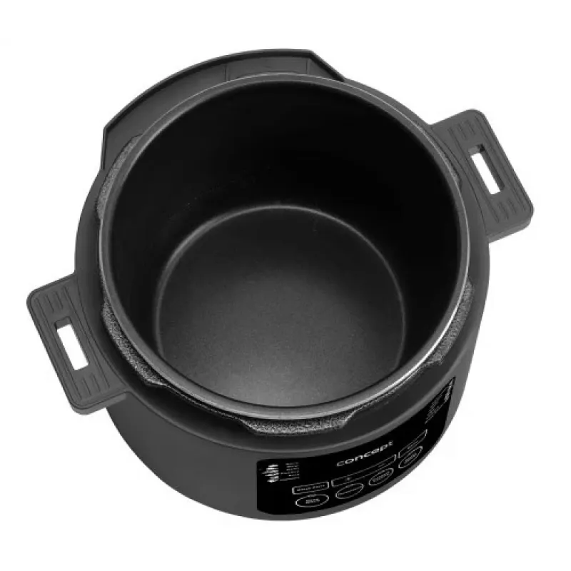 CONCEPT CK6001 Multivirimo puodas 5L 900W 10 programų, nelipni danga, juodas/nerūdijantis plienas