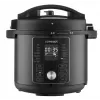 CONCEPT CK8000 daugiafunkcis puodas su oro gruzdintuvės funkcija, 6 L talpa, 3,5 L krepšelis, 1500 W, 10 programų, juodos/sidabrinės spalvos