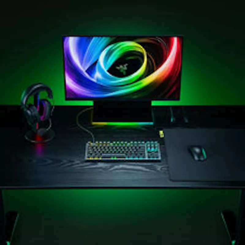 Razer Huntsman V3 Tenkeyless 8KHz žaidimų klaviatūra – vokiškas išdėstymas (QWERTZ), Razer Analog Optical Switches Gen-2, Chroma RGB, juoda