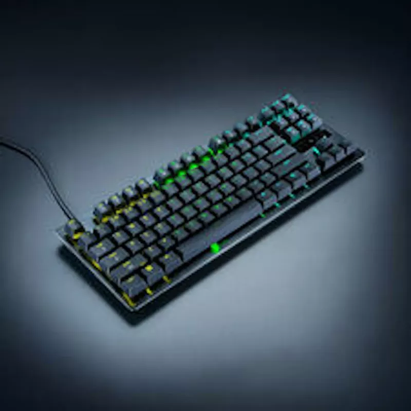 Razer Huntsman V3 Tenkeyless 8KHz žaidimų klaviatūra – vokiškas išdėstymas (QWERTZ), Razer Analog Optical Switches Gen-2, Chroma RGB, juoda