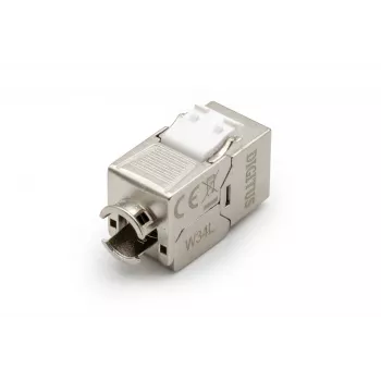 DIGITUS DN-93615-D CAT 6A Kiystone modulis, ekranuotas, be įrankių, 10GBase-T, 500 MHz, cinko liejinys, auksuoti kontaktai, T568A/B, PoE++