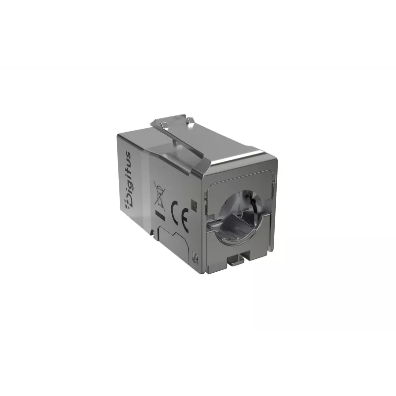 DIGITUS Cat. 6A ekranuotas Keystone modulis, be įrankių, RJ45, sidabrinis