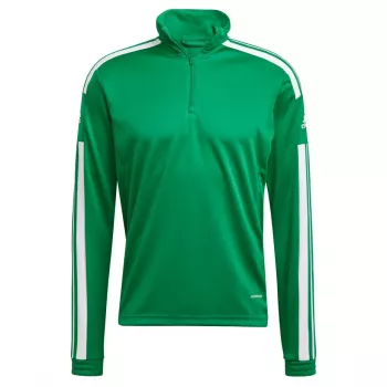 adidas Squadra 21 treniruočių viršutinė dalis žalia, vyriška, ilgomis rankovėmis, su užtrauktuku iki krūtinės, L