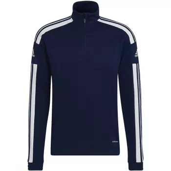adidas Squadra 21 treniruočių viršutinė dalis tamsiai mėlyna HC6283 2XL vyriška, perdirbtas poliesteris, AEROREADY, ketvirčio užtrauktukas