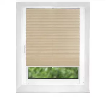 Pearl Termo 120x170 cm raukšlėtos žaliuzės smėlio spalvos – belaidės, termoizoliacinės, be gręžimo