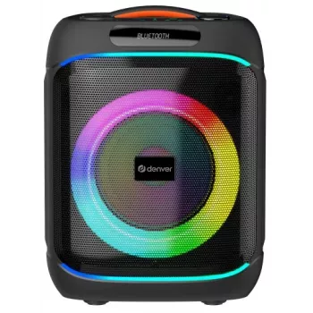 DENVER BPS-170 400W Bluetooth vakarėlių garsiakalbis su RGB apšvietimu, TWS, karaoke, FM radiju, USB/SD/AUX/mikrofono įvestimis