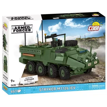 COBI Stryker M1126 ICV (1:35 mastelio) – Detalus karinės technikos modelio rinkinys