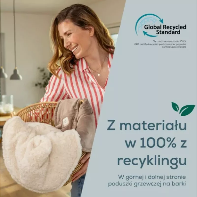 Beurer HK 165 Huggy Creme šildoma pagalvėlė - 3 šildymo režimai, skalbiame mašinoje, Beurer Safety System