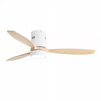 Extralink Nature Flow 52 132 cm protingas lubinis ventiliatorius su medinėmis mentėmis, nuolatinės srovės varikliu, LED šviesa, valdymu per programėlę