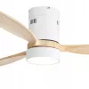 Extralink Nature Flow 52 132 cm protingas lubinis ventiliatorius su medinėmis mentėmis, nuolatinės srovės varikliu, LED šviesa, valdymu per programėlę