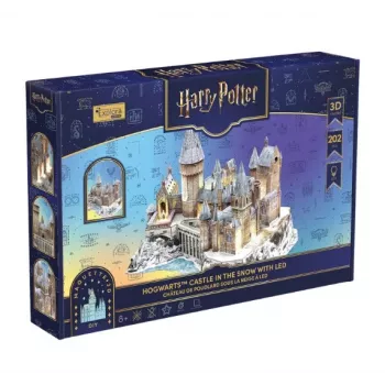 CUBIC FUN 3D dėlionė Harry Potter Hogvartso Didžioji salė ir Astronomijos bokštas su LED apšvietimu – 850 detalių, kolekcinis modelis