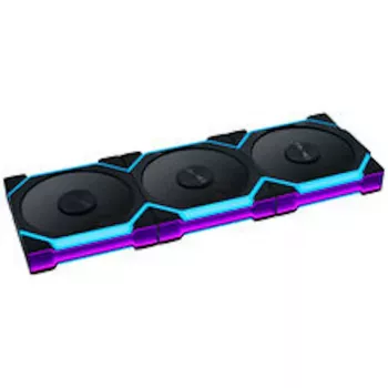 Lian Li UNI FAN SL FLEX Wireless ARGB Reverse Blade 120mm PWM ventiliatorius - 3 vnt. komplektas su valdikliu, juodas