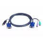 ATEN Intelligent KVM Cable 2L-5502UP – klaviatūros, vaizdo ir pelės (KVM) kombinuotas kabelis