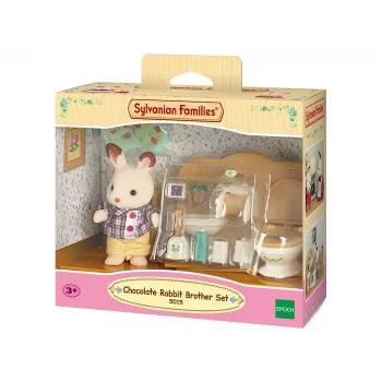 Sylvanian Families Šokoladinio Triušio Brolio vonios kambario komplektas