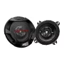 JVC CS-DR422 4 colių 2 krypčių koaksialiniai automobilio garsiakalbiai su anglies mikos kūgiais ir hibridinėmis apvadomis (pora)