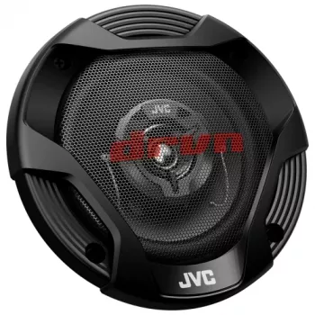 JVC CS-DR422 4 colių 2 krypčių koaksialiniai automobilio garsiakalbiai su anglies mikos kūgiais ir hibridinėmis apvadomis (pora)