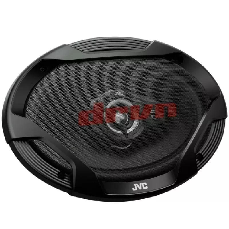 JVC CS-DR6932 6x9 colių 3 krypčių koaksialiniai automobilio garsiakalbiai, 500W maks., 70W RMS, anglies mikos žemųjų dažnių garsiakalbis, PEI aukštųjų dažnių garsiakalbiai, 4 omai