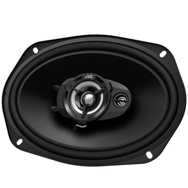 JVC CS-DR6932 6x9 colių 3 krypčių koaksialiniai automobilio garsiakalbiai, 500W maks., 70W RMS, anglies mikos žemųjų dažnių garsiakalbis, PEI aukštųjų dažnių garsiakalbiai, 4 omai