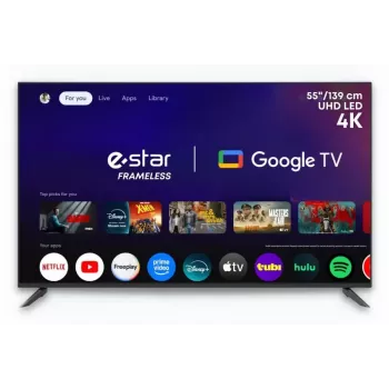 NO NAME LEDTV55A1T2 55 colių QLED 4K UHD išmanusis televizorius su Dolby Vision IQ, HDR10+, Dolby Atmos, VIDAA U5.0, įmontuota Alexa, berėmiu dizainu ir žaidimų režimu