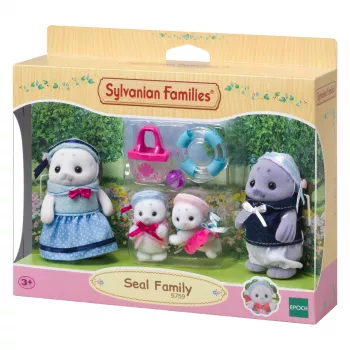 Sylvanian Families Ruonių šeimynėlės figūrėlių rinkinys - Glenn, Amanda ir mažylė Nicola su aksesuarais