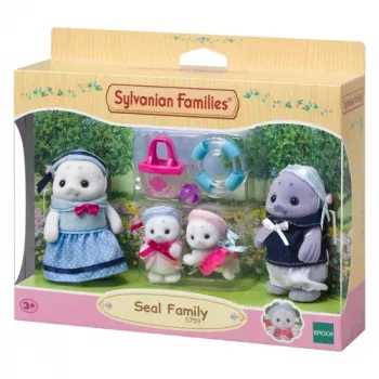 Sylvanian Families Ruonių šeimynėlės figūrėlių rinkinys - Glenn, Amanda ir mažylė Nicola su aksesuarais