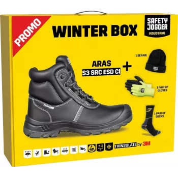 ARAS Winter Box su nemokamais priedais – Bluetooth garsiakalbis, 5000 mAh Power Bank, universali įkrovimo laidas ir dviejų prievadų automobilinis įkroviklis (dovanų rinkinys)