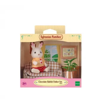 Sylvanian Families Chocolate Rabbit Tėtis Living Room rinkinys