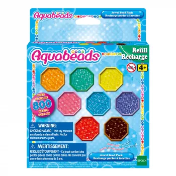 EPOCH Aquabeads Glitter Beads papildymo rinkinys - 800 karoliukų 8 spalvų