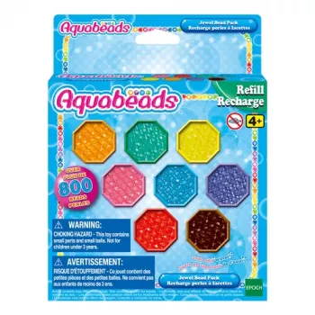 EPOCH Aquabeads Glitter Beads papildymo rinkinys - 800 karoliukų 8 spalvų